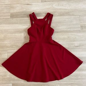 B. Darlin Dress Maroon Sleeveless Size 1/2…